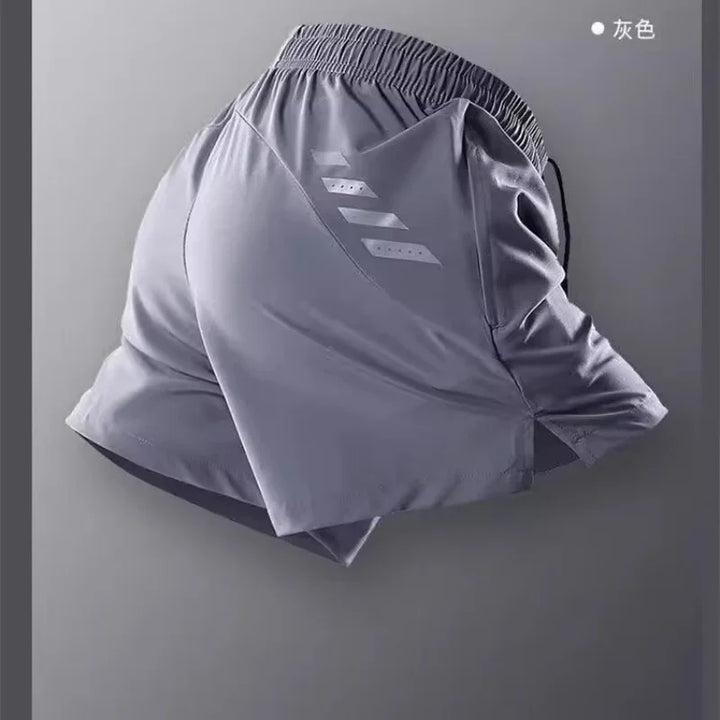 Sports shorts men's track and field training three quarter pants summer thin fit fitness running marathon quick drying pants