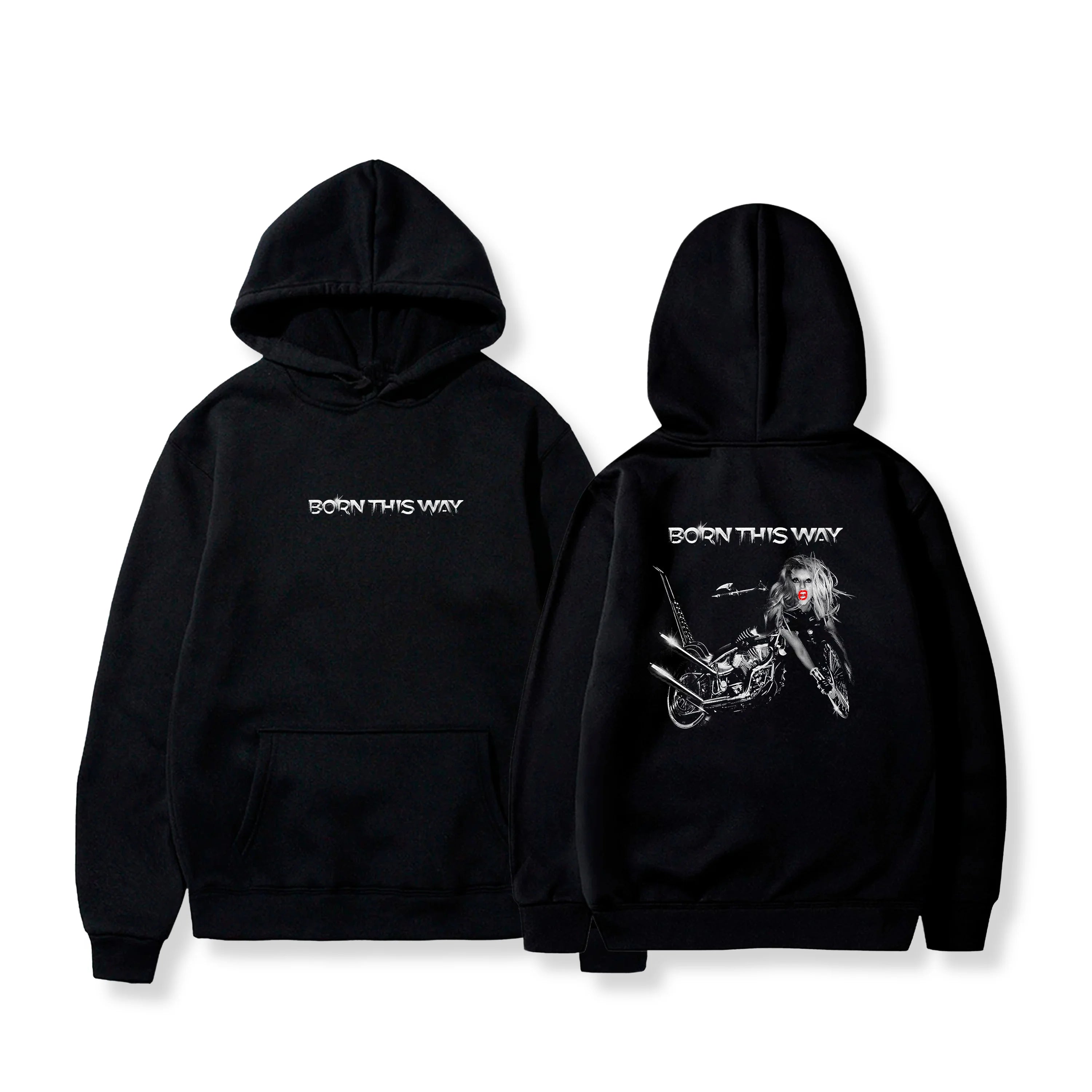 Autumn Winter Hoodies Lady Gaga Ablum Graphic Oversized Women Men Streetwear Fleece Warm Sweatshirt Female Male Tracksuits Coats - ATFH