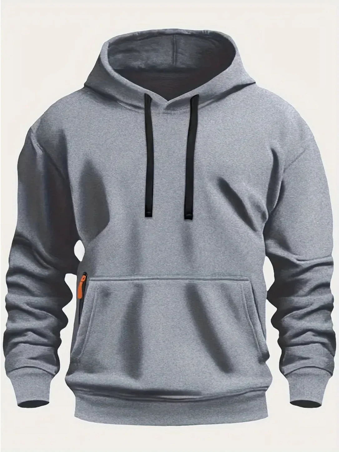 Fall/winter New Arrival Men's fleece Hoodie High Quality Solid Color Hooded Sweatshirt Male Fashionable street style sweatshirt ATFH