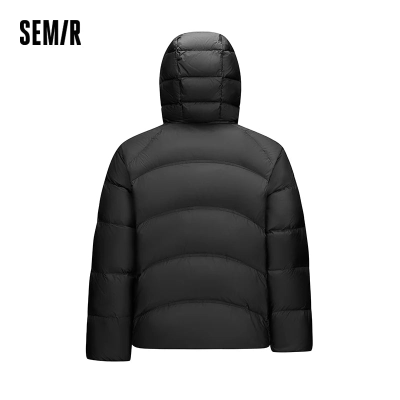 Semir Men Down Jacket Lightweight Outdoor Water Repellent Hooded Windproof Winter Urban Casual Couple Fashion Outerwear 2026