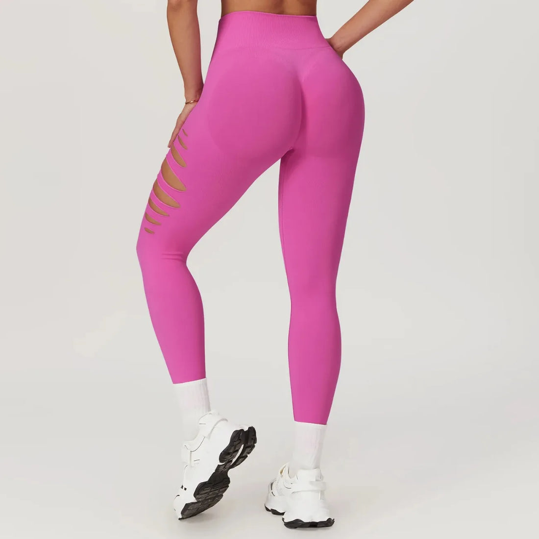 2026 Hollowed Out Seamless Yoga Pants for Women Sexy High Waist Push Up Gym Workout Tights Running Fitness Sports Leggings - ATFH