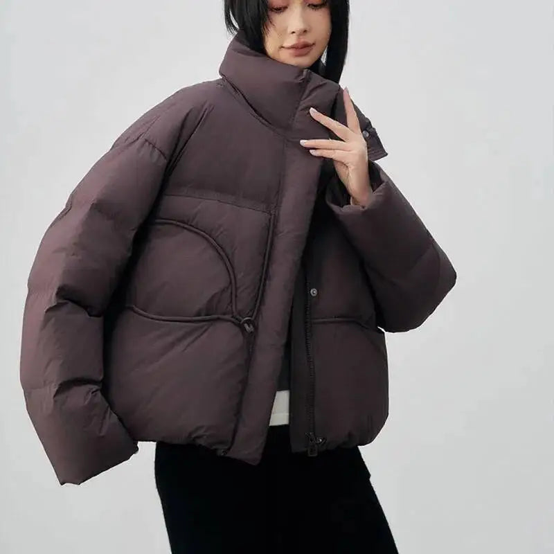 Parker Overcoat 2026 Winter New Stand Collar Short Women 90 Duck High-Quality Women's Down Jacket