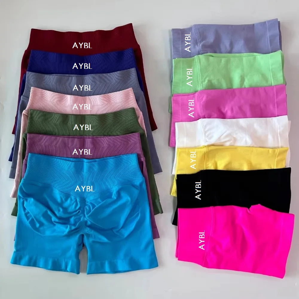 Yoga Shorts Fashion Low Waist Seamless Yoga Shorts Scrunch Bum Gym Shorts Women Workout Biker Stretch Fitness Shorts Tahsi Fashion House