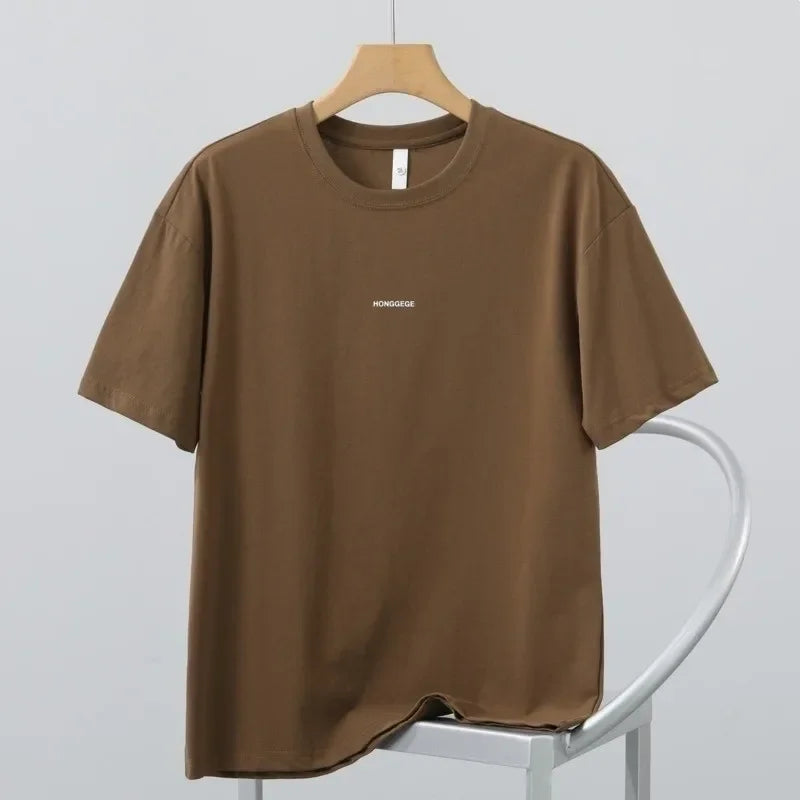All-match Letter Printing for Men and Women T-shirts for Summer Comfortable and Simple Clean Round Neck Short-sleeved Top ATFH