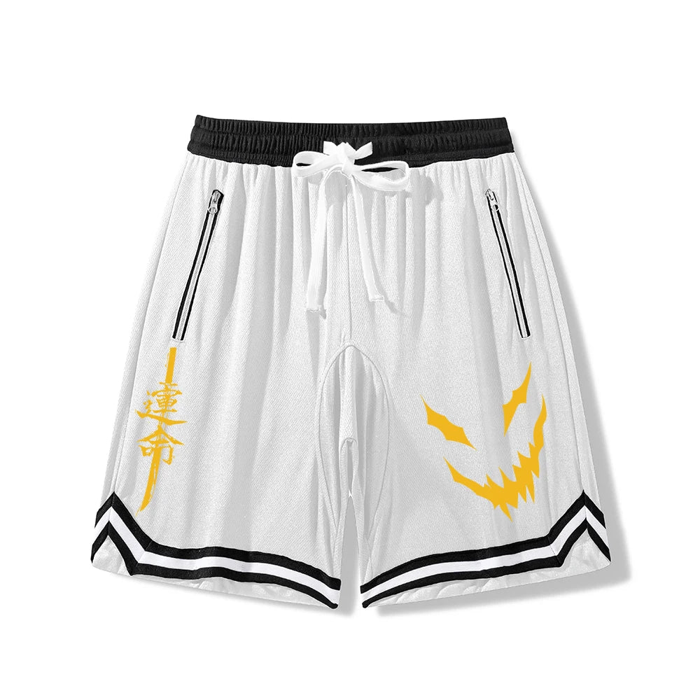 2026 New Men's Printed Sports Shorts Comfortable And Breathable Suitable For Daily Fitness Training Drawstring Adjustable Shorts