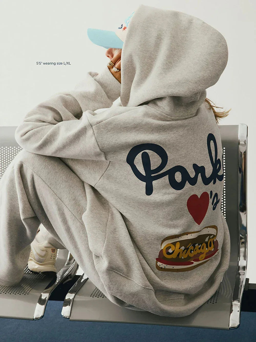Spring New 2026 Women's Back Letter Graphic Print Hoodies S Vintage Casual Sports Top