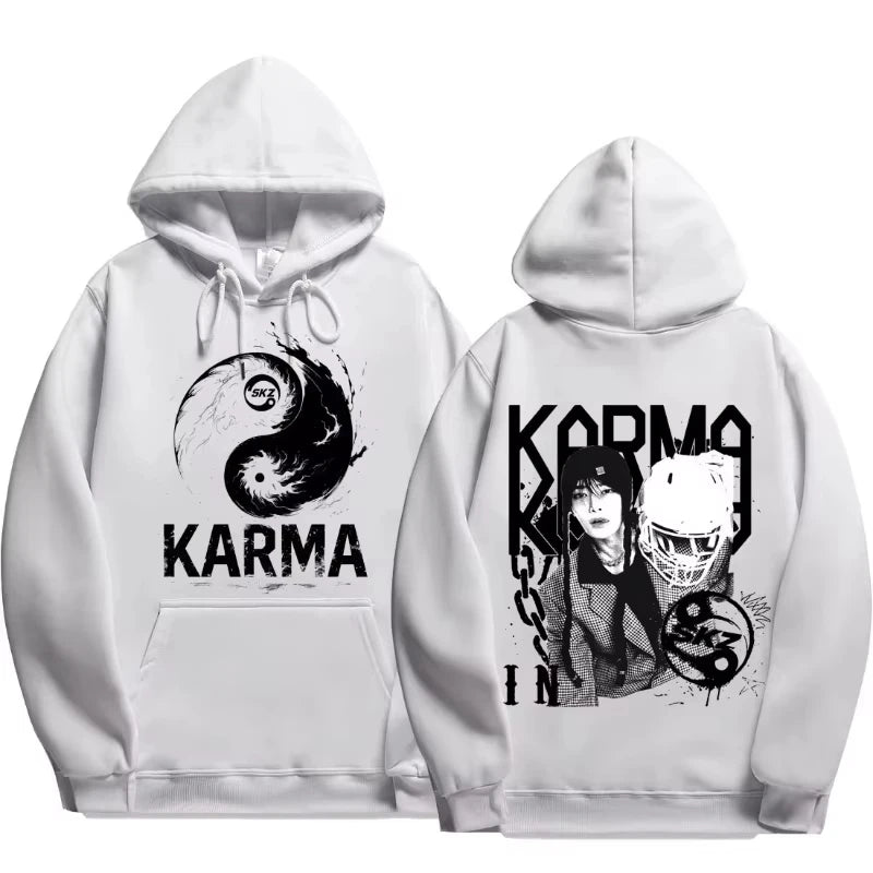 KPOP's fourth album KARMA printed men's hoodie FELIX HAN BANGCHAN CHANGBIN HYUNJIN LEE fashion hoodie