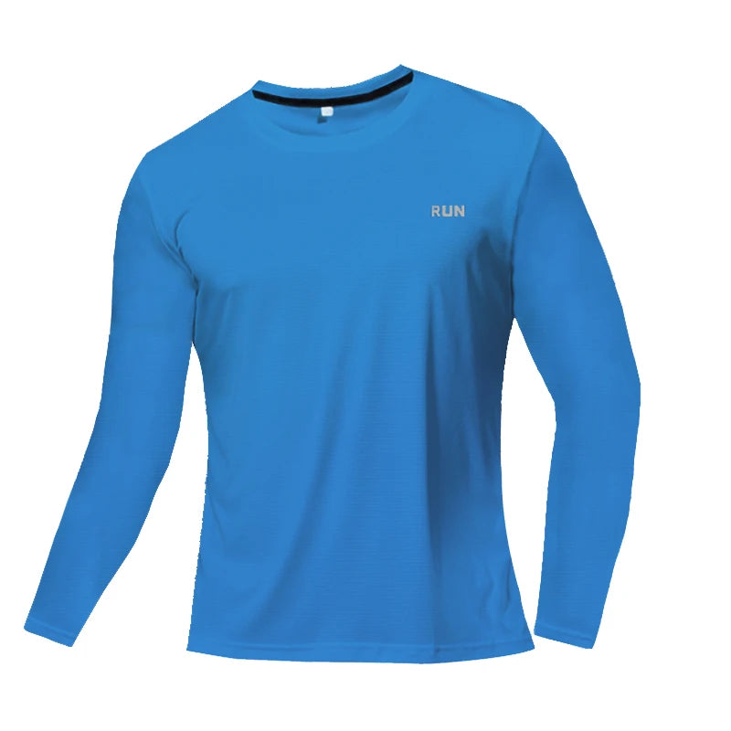 Long and Short-Sleeved T-Shirt Fitness Sports Tops Morning Running Ice Silk Quick Dry Outdoor Mountaineering Gym Clothing Men