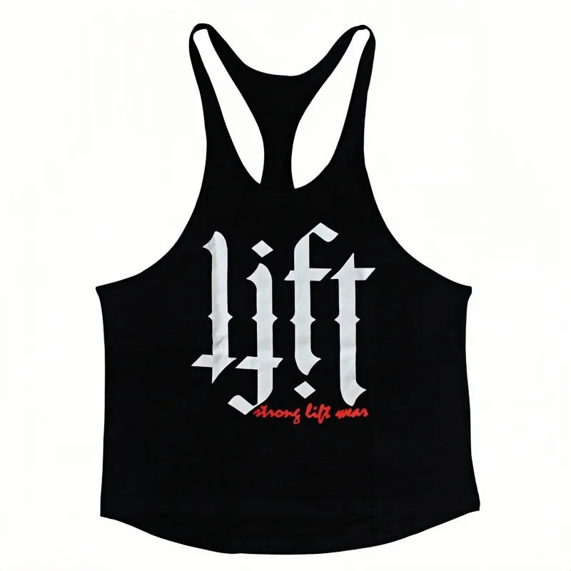 Slim Men's Racerback Tank - Narrow Band Stringer Gym Vest Quick-Dry Breathable for Bodybuilding Fitness Running Undershirt