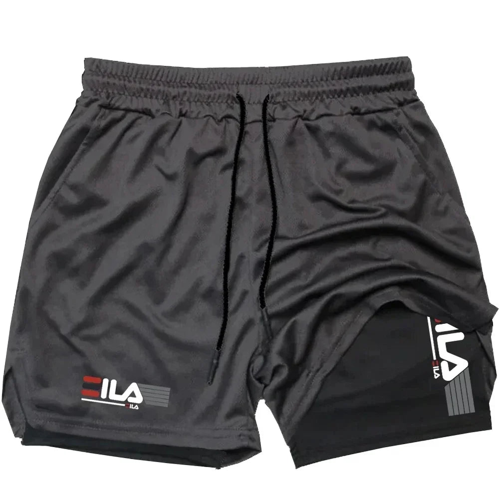 2026 Men's Sports Shorts, Double-layer Quick-Dry Breathable Casual Sportswear, High-Quality Fashion Running Tight Fit Style