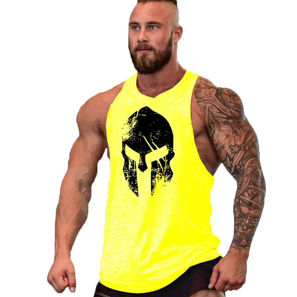 2023 New Cotton Workout Gym Tank Top Mens Muscle Sleeveless Sportswear Shirt Stringer Fashion Bodybuilding Singlets Fitness Vest