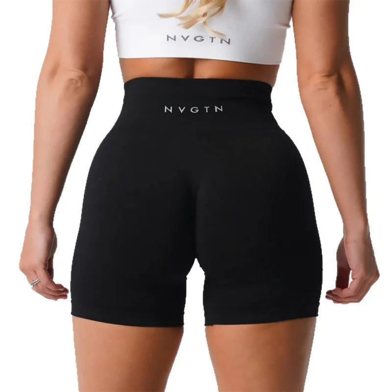 Cross-border seamless knitted yoga pants, outdoor sports shorts, high-waisted fitness leggings, women's three-quarter pants Tahsi Fashion House