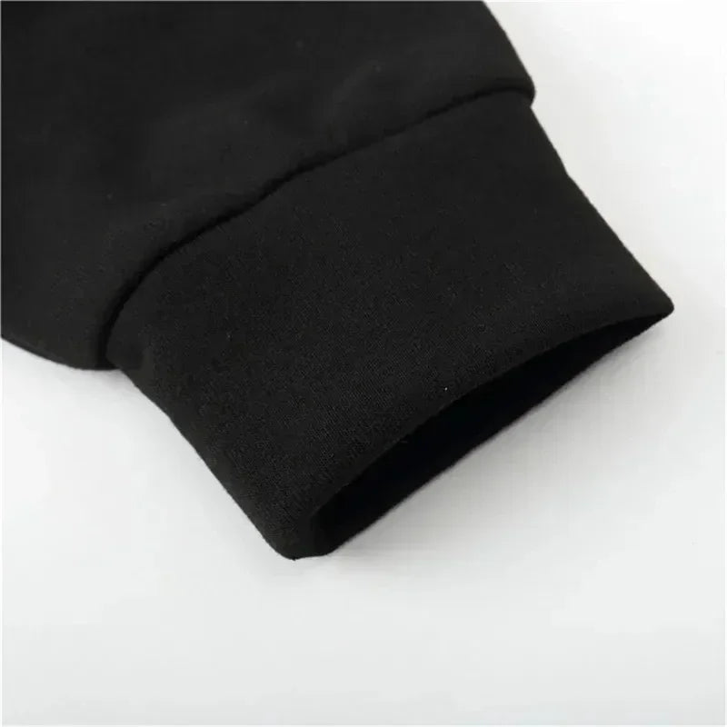 Retro Punk Oversized Pullover Hoodie Autumn Winter cotton hoodie Men Women Casual Warm Loose Pullover outdoor commute top