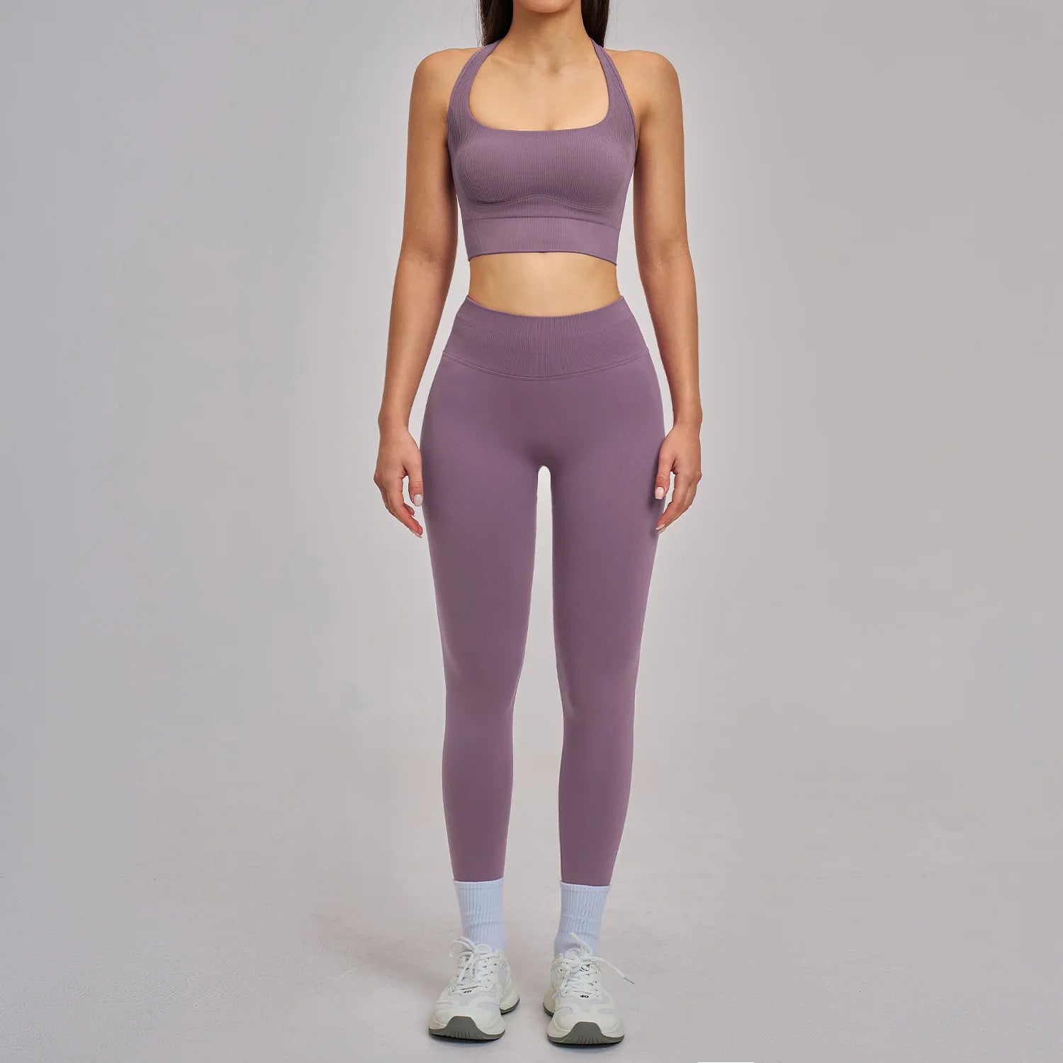 Seamless Yoga Set Women's Tracksuit Seamless Gym Fitness Set Woman 2PCS Leggings Sports Bra Breathable Sportwear Woman Clothes - ATFH