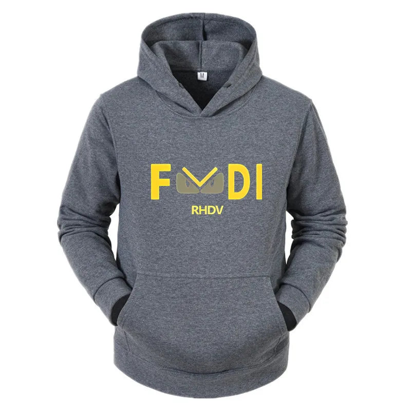 Fashionable Autumn and Winter Casual Men's and Women's Fleece Street Hip-Hop Harajuku Sports Top 2025 Trendy Hooded Clothing