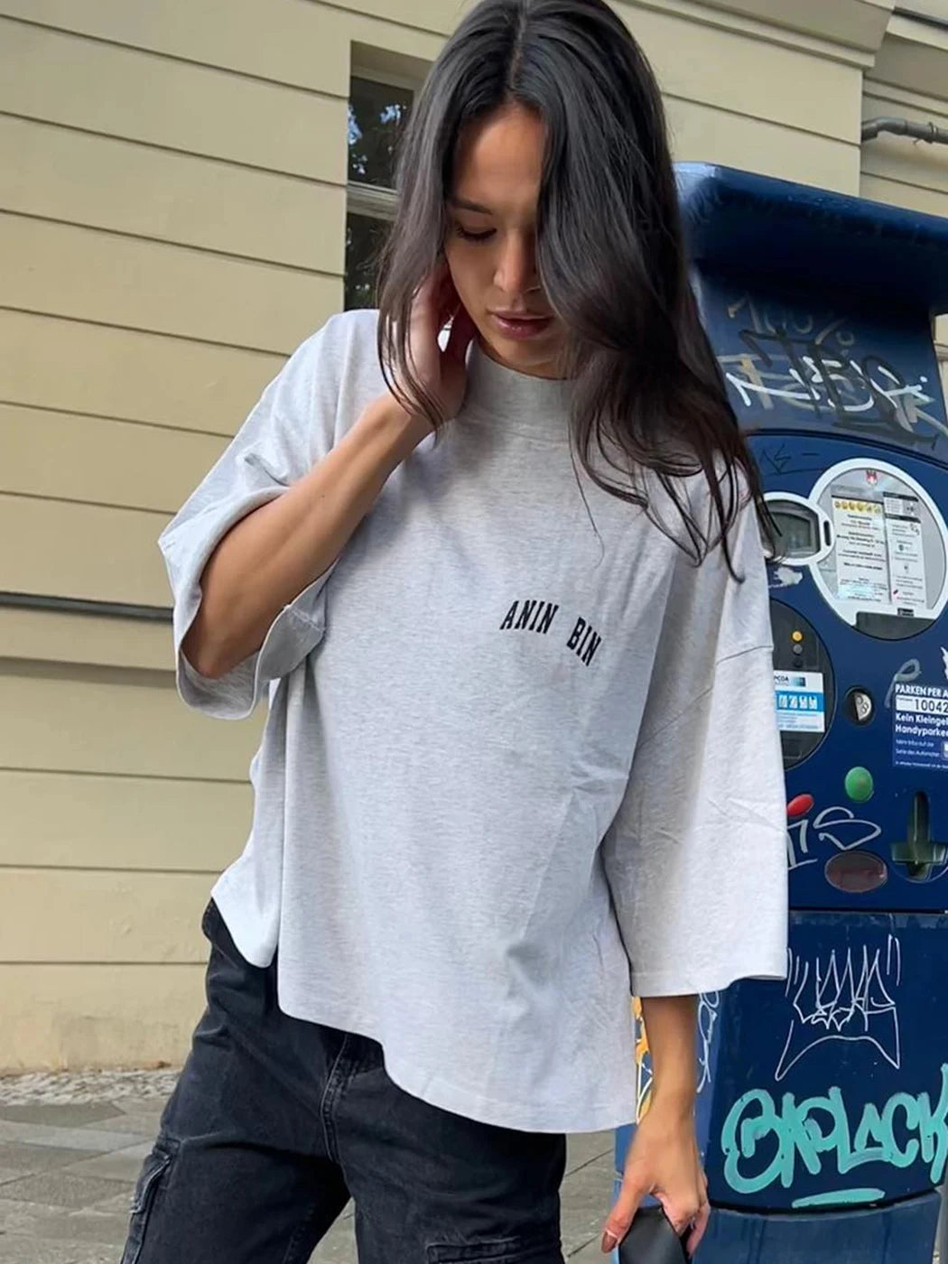 Graphic Aesthetic T-Shirts for Women Summer Clothes 2024 Cotton Half Sleeve Loose Tees Tops Oversized Female Fashion T-Shirt - ATFH