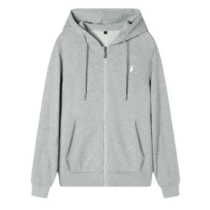 New fashionable men's autumn and winter casual hooded sweatshirt and warm sweatshirt, suitable for outdoor running and fitness - ATFH