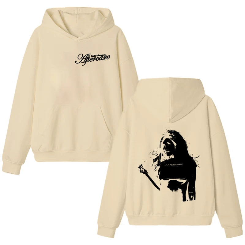 Singer Nessa Barrett music Double Sided printed Hoodie Autumn Winter Unisex fashion Fleece pullover Men women Fleece Sweatshirt - ATFH