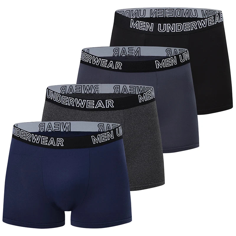4/10 Piece Set Of Men's Casual And Fashionable Underwear Comfortable Boxer Shorts Youth Plus Size Sports Cycling Elastic Shorts