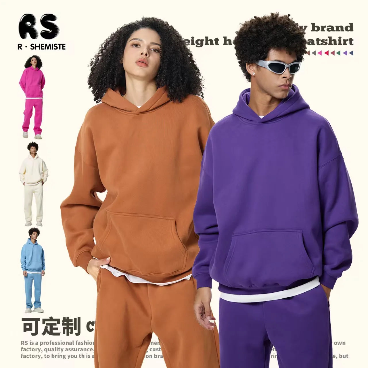 2025 Men's Casual Hoodies Women's Fleece Warm Hoodies Spring Autumn Pullovers Fashion Black Multiple Colour Oversized Sweatshirt - ATFH