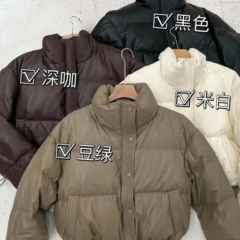 Women's Winter Oversize Jacket New Down Cotton Padded Coat Female Loose Casual Overcoat Female Fashion Short Parkas ATFH