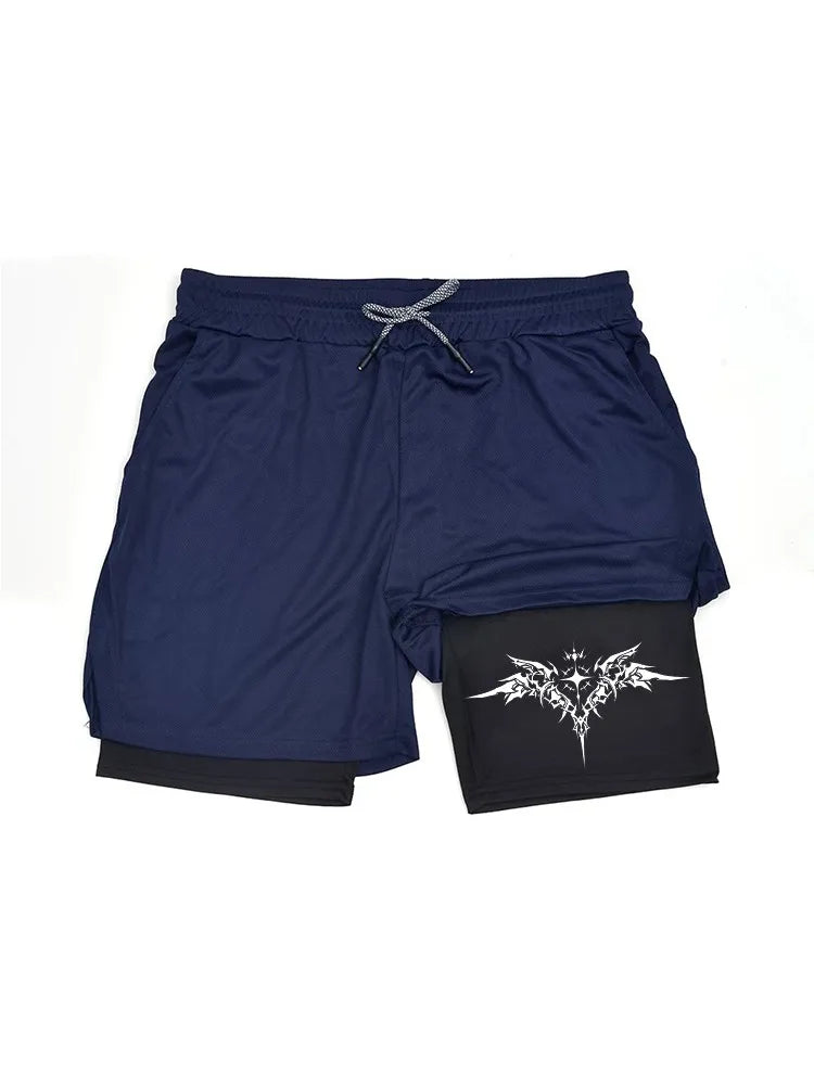 New sports shorts 2 in 1, male, breathable and informal sportswear, double layer, running, M-3XL basketball