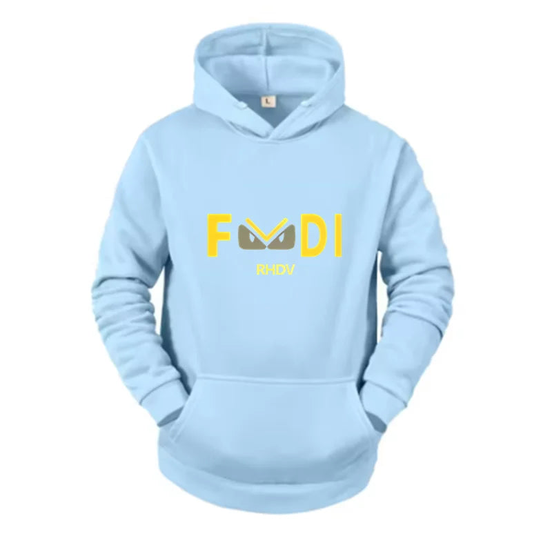 Fashionable Autumn and Winter Casual Men's and Women's Fleece Street Hip-Hop Harajuku Sports Top 2025 Trendy Hooded Clothing