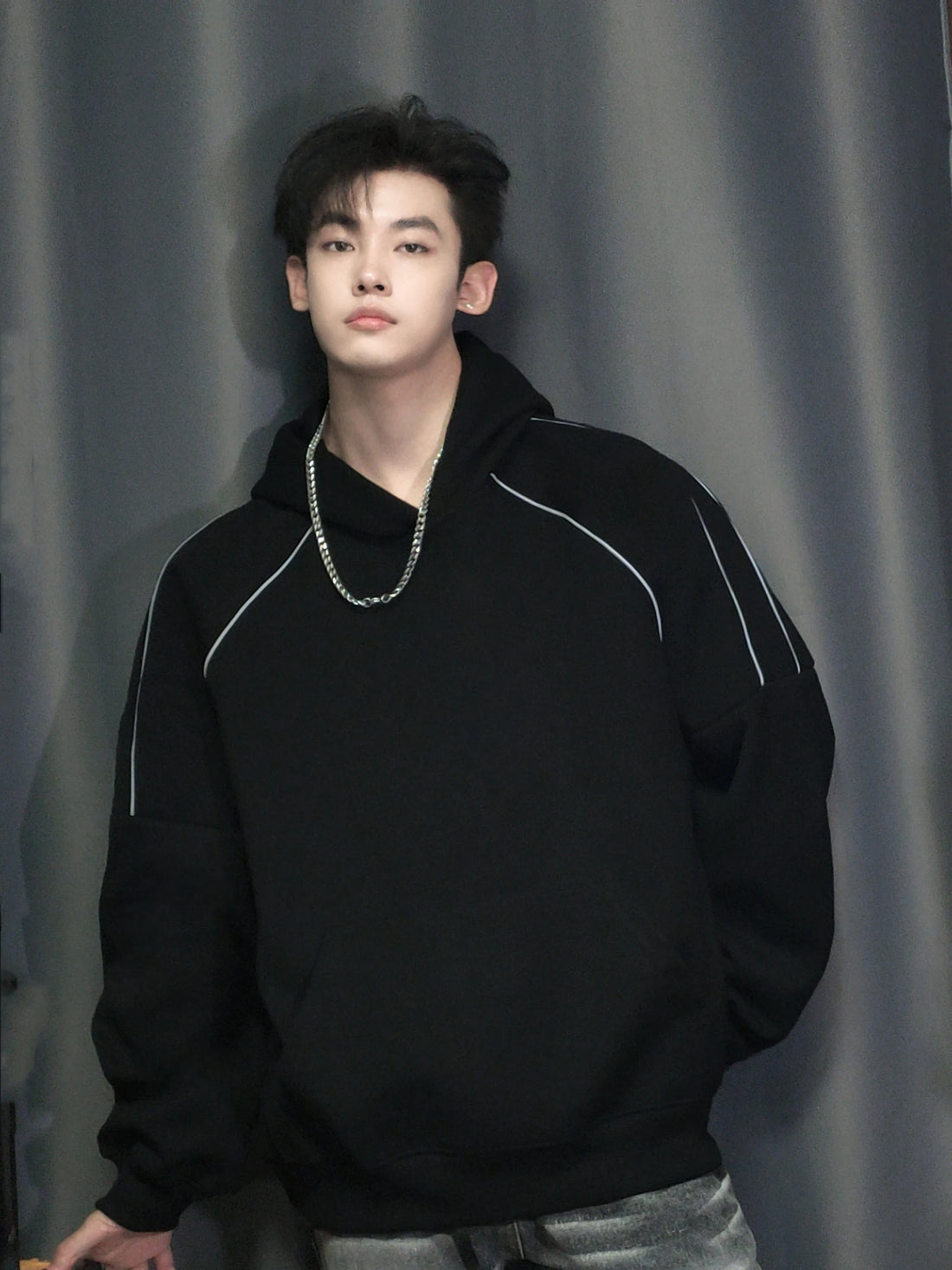 Men‘s Hoodie Long Sleeve Pullover Fashion Clothing Casual Solid Color Male Spring Autumn Hooded Solid Color Streetwear Q20 - ATFH