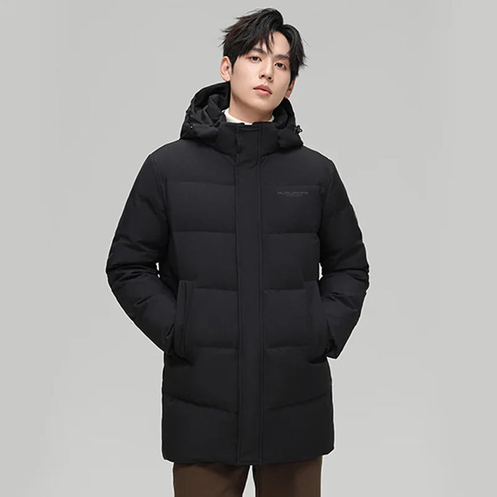 Men's Winter Down Jacket Coats Parka Clothes Warm Hooded Puffer Jacket Brand Luxury Padding Thick Short Padded Jacket HWY288