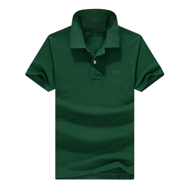 100% pure cotton Spring summer men's fashion sports brand embroidered short sleeved POLO shirt business casual T-shirt