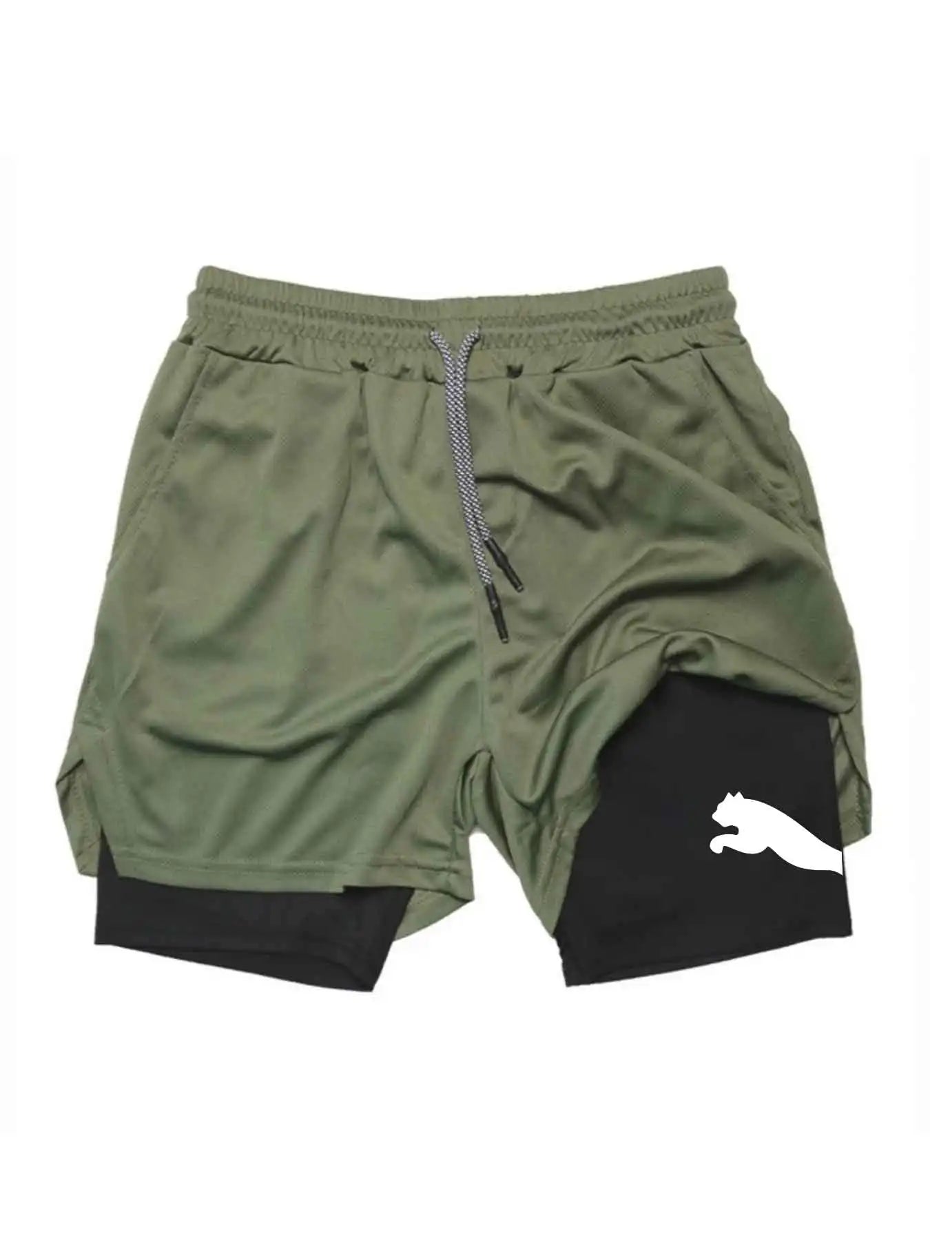 2026 Summer Sports Shorts 2-in-1 Gym Running Shorts Slow Running Casual Sportswear Fitness Double Layer Shorts