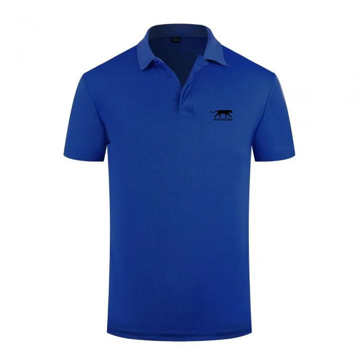 New Men's Short Sleeve Polo Shirt Summer Breathable Casual Golf T-Shirt Solid Color Quick Dry Lightweight Business Casual To