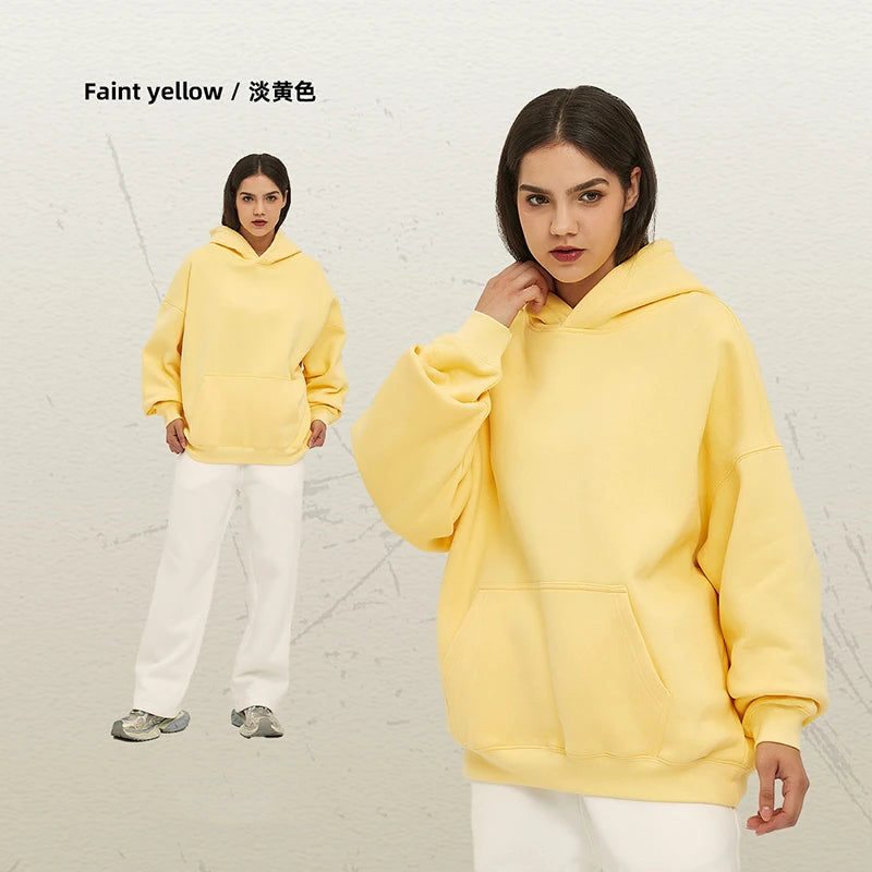 IEFB New Loose Fleece Trendy Hoodies Men Oversize Thickened Hooded Stylish Men's Sweatshirt 2026 Autumn Winter Pullover 9X1304 - ATFH
