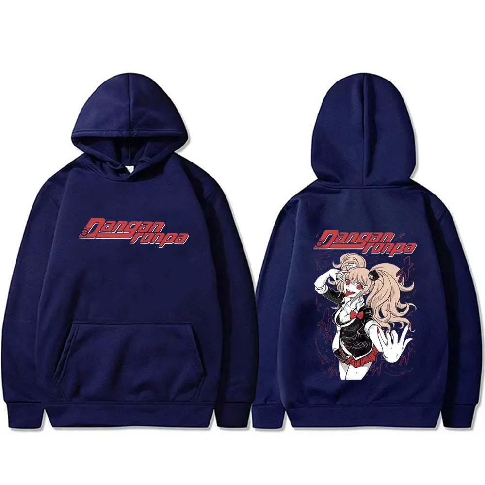 Anime Danganronpa Enoshima Junko Merch Hoodie Men Women Casual Fleece Cotton Pullover Unisex Manga Cosplay Oversized Streetwear - ATFH