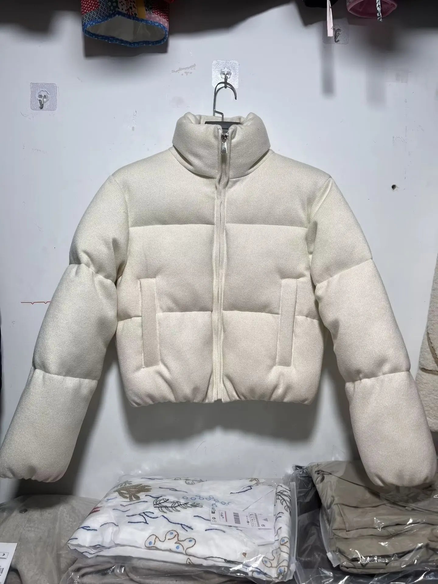 Stand-up Collar Warm CClothes, Comfortable and Thin in Autumn and Winter, Classic Bread Clothes, Cold-proof and Casual Versatile ATFH