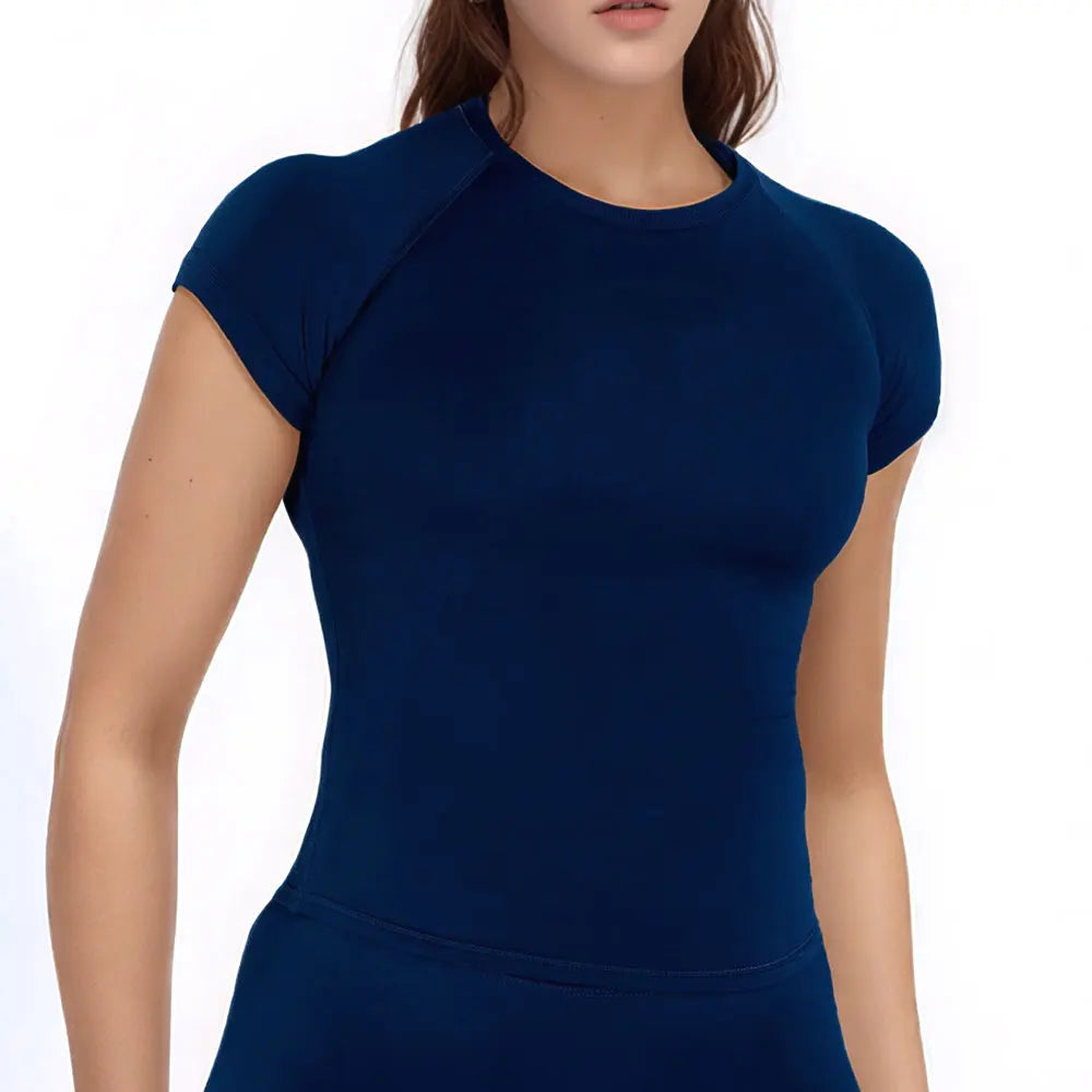 NCLAGEN Top For Women T-shirts Running Gym Clothes Impact Short Sleeve Workout Tee Dry Fit Fitness Breathable Shirts Fitness - ATFH
