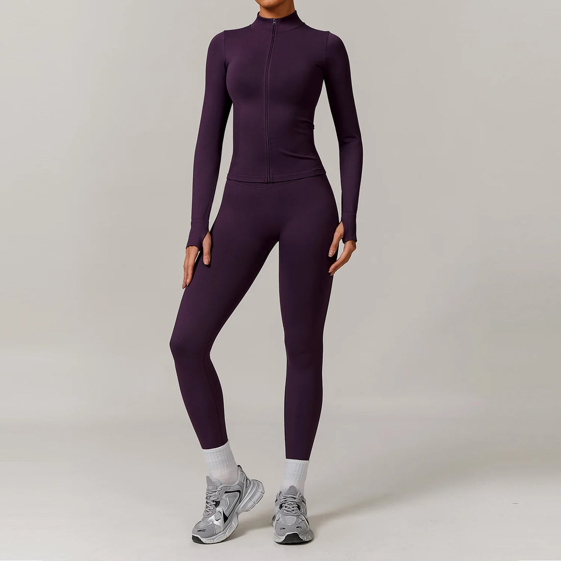 Yoga Set 2/3PCS Gym Clothes Sportswear Yoga Suits For Women Long Sleeve Crop Top Fitness Set Tracksuits Sports Bra Gym Leggings - ATFH