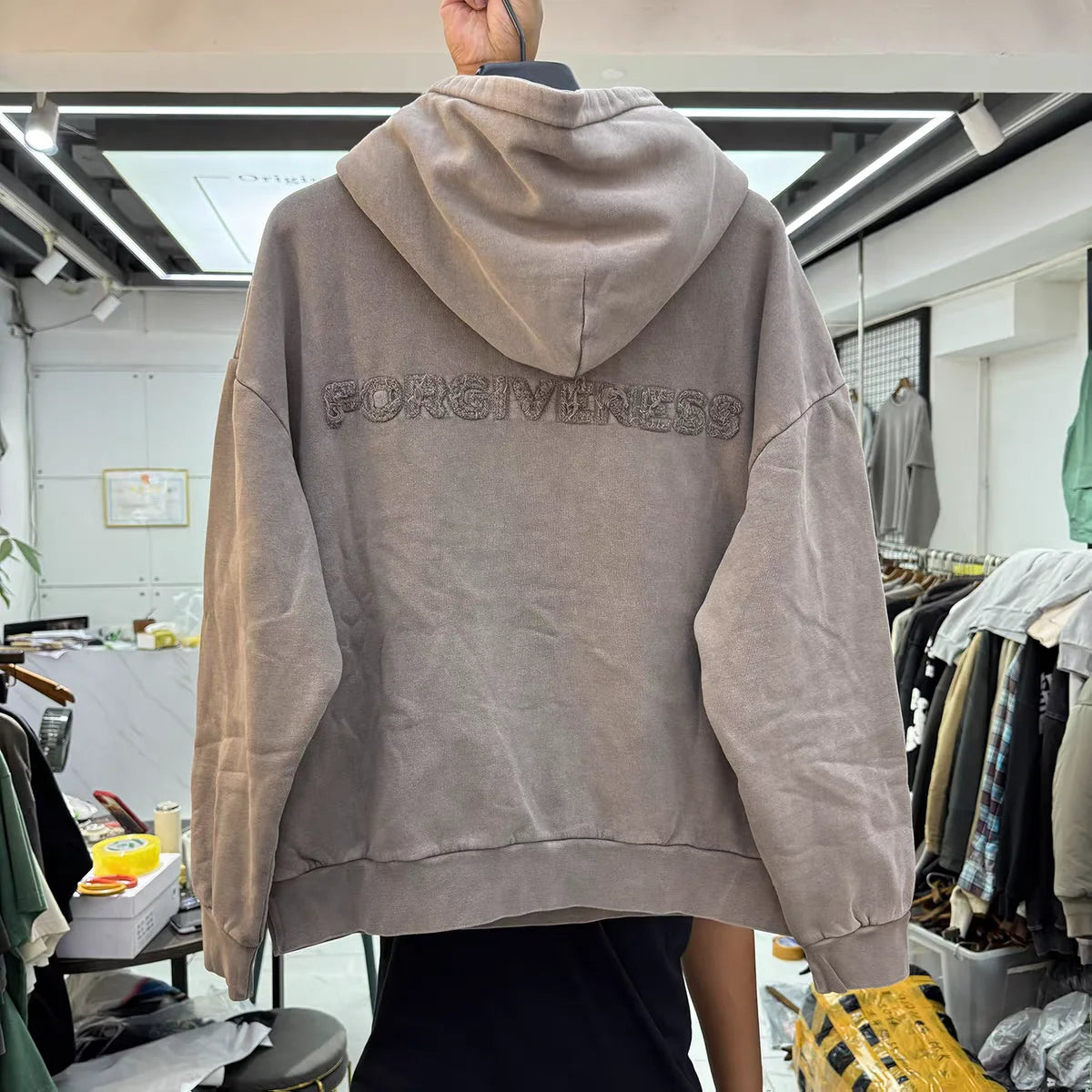 Washed Embroidered Patched Alphabet Hoodie Men Women Best Quality Hooded Pullover - ATFH
