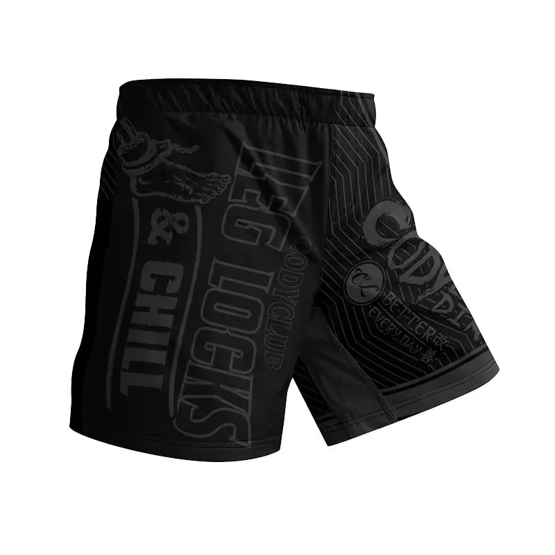 MMA Muay Thai Shorts Men Fighting Training Brazilian Jiu Jitsu Boxing Spandex/Polyester Stretch Durable Light Weight Short Pant