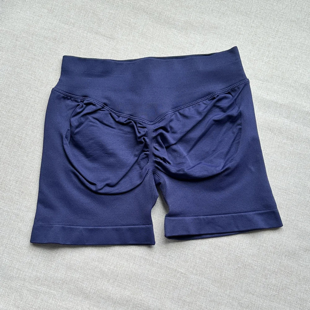 Seamless Yoga Workout Shorts for Women Low Waist Butt Lift Biker Shorts Gym Fitness Activewear Sports Training Shorts