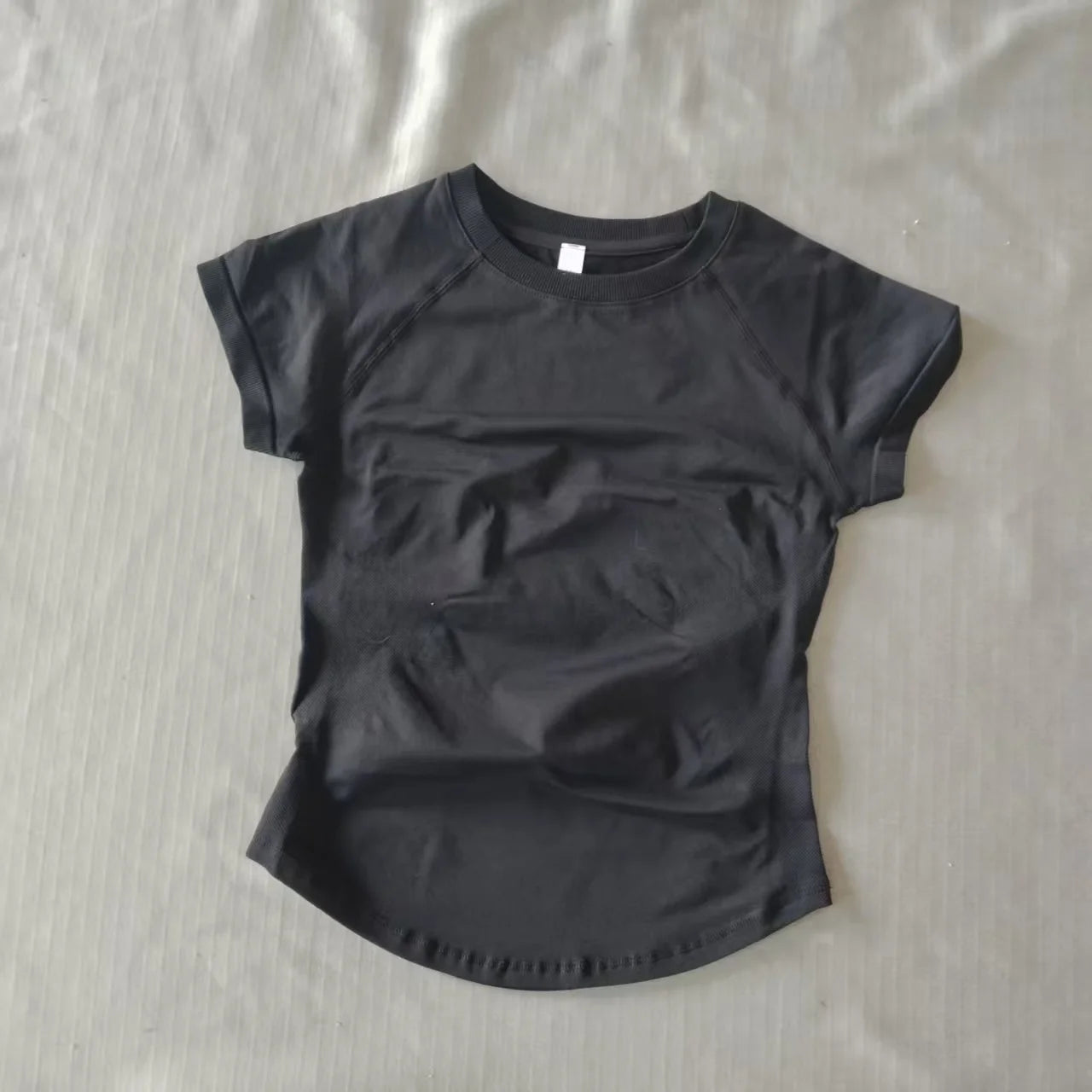 D LOGO Impact Short Sleeve Seamless Yoga Tight Clothing Women Fitness, Yoga, Putilla, Running T-shirt Sweatshirt - ATFH