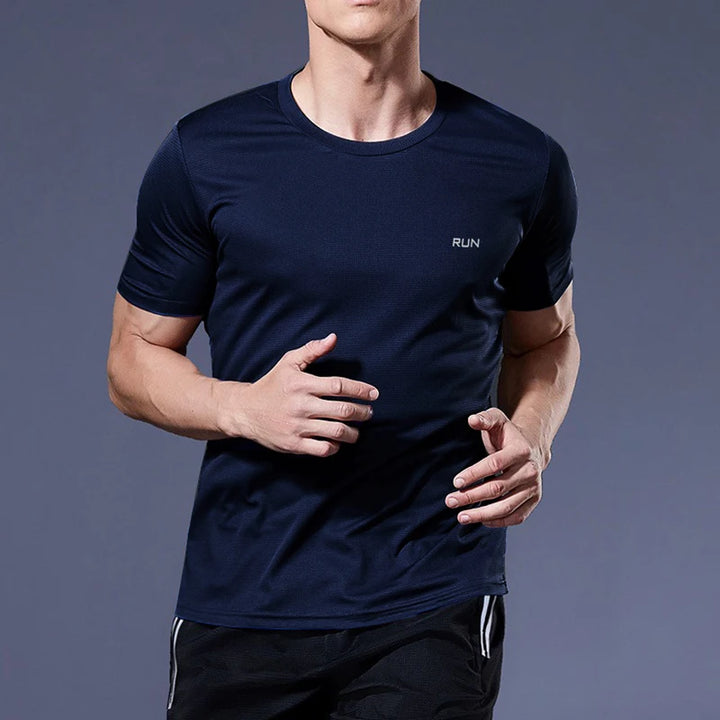 Men Short Sleeve t-Shirt Quick Dry Fitness Gym t-Shirts Man Sport Running Shirts Bodybuilding Top Football Jersey Man Sportswear