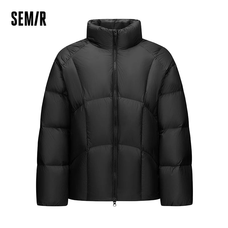 Semir Men Down Jacket 90 Percent Down Fill Stand Collar Modern Style Loose Fit 2026 New Winter Daily Wear Urban Casual Style