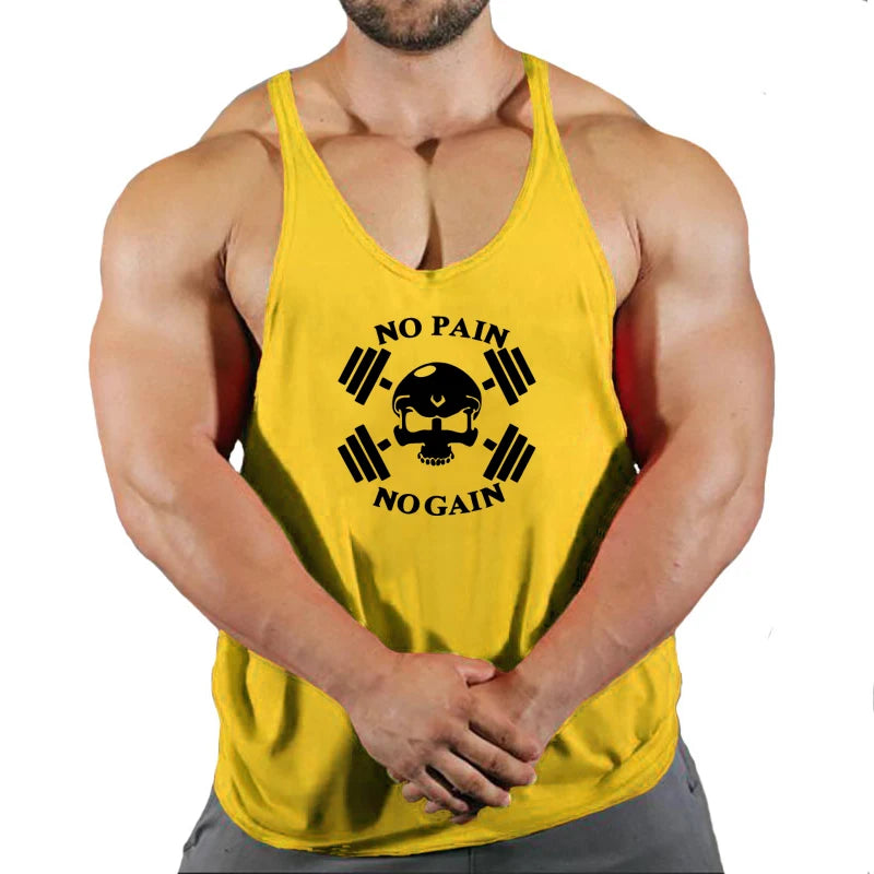 2026 Brand Fitness Clothing Bodybuilding Singlets Tank Top Men Muscle Shirt Sportswear Vests Cotton Stringer Tops