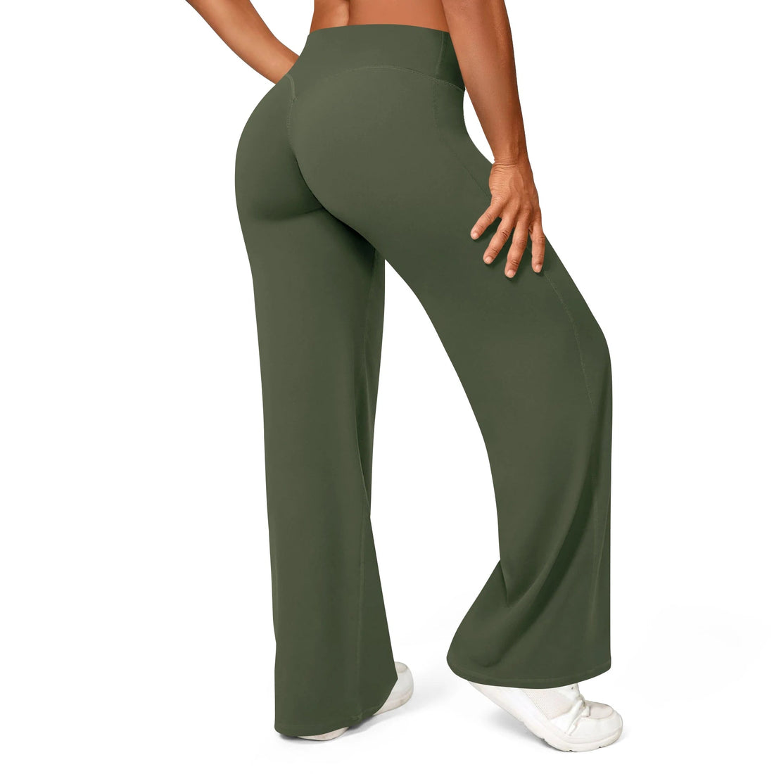 STOUREG Sport Trousers Straight-Leg Pants Ultra Soft Butter Fabric Women's Mid-Waist Yoga Pants GYM Naked Feel Pilates Running ATFH
