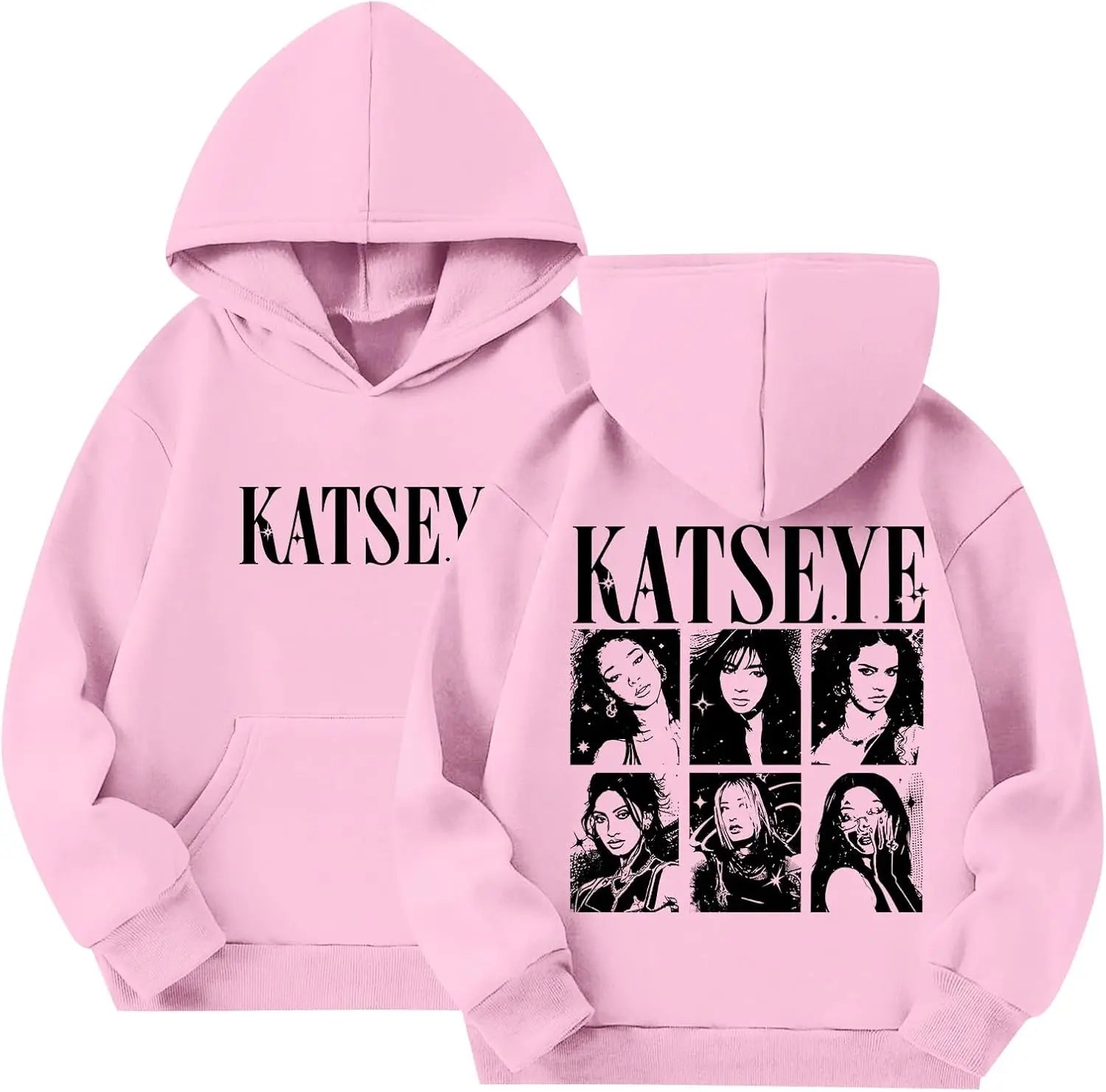 Kids Katseye Hoodies for Girls Katseye Merch Graphic Sweatshirts Long Sleeve Hoodie