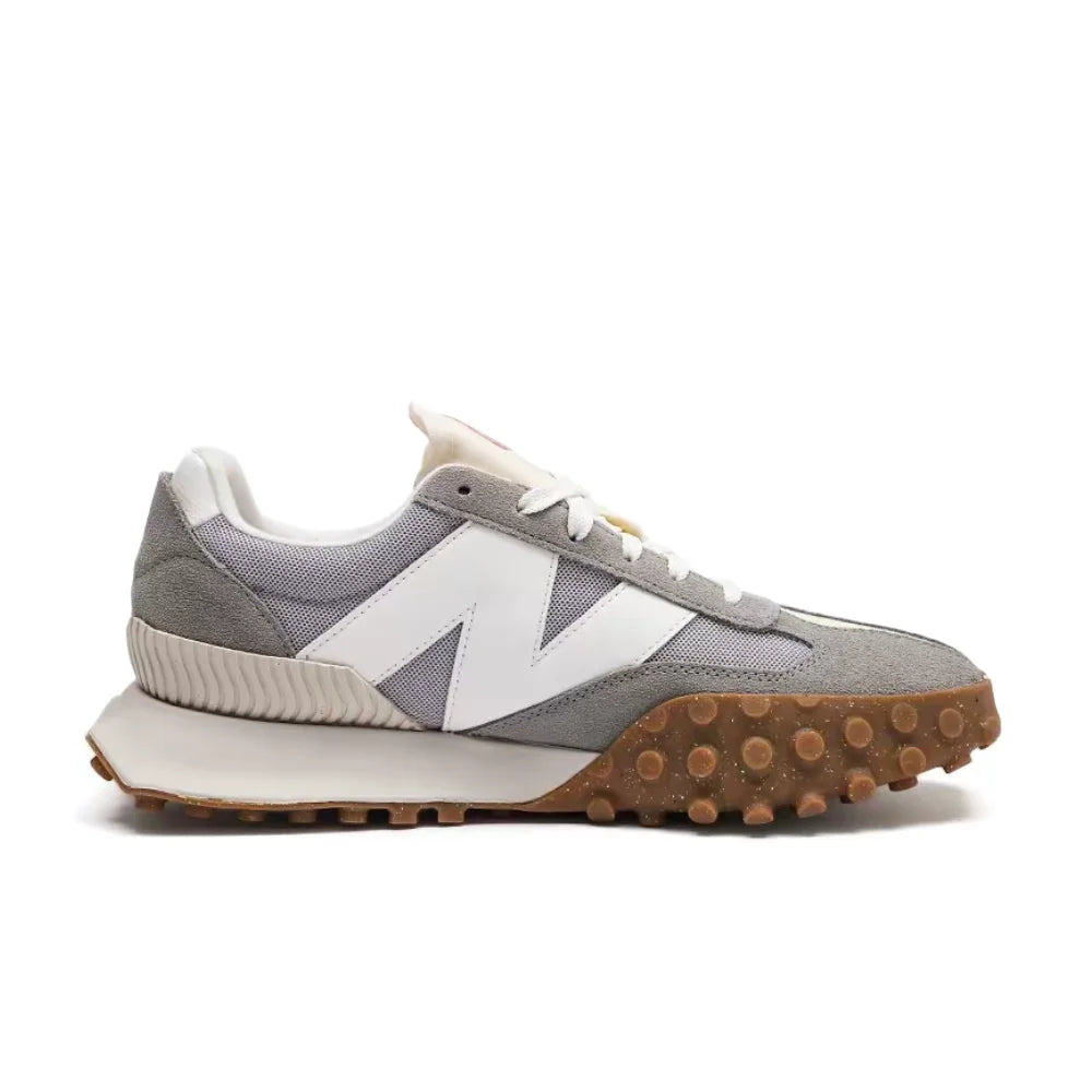 New Balance XC-72 Retro Leather Non-Slip, Durable, Stylish Low-Top Casual Running Shoes for Men and Women, Gray/White, UXC72RF