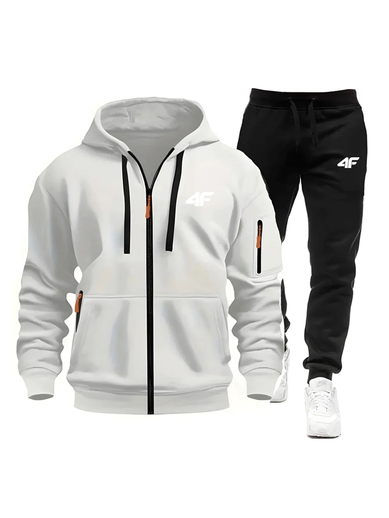 Sets for Men Two Piece Outdoors Mens Tracksuit Set Hot Sales Sportswear Man Sweatpants Hoodie Fashion Comfortable Casual Jogging - ATFH