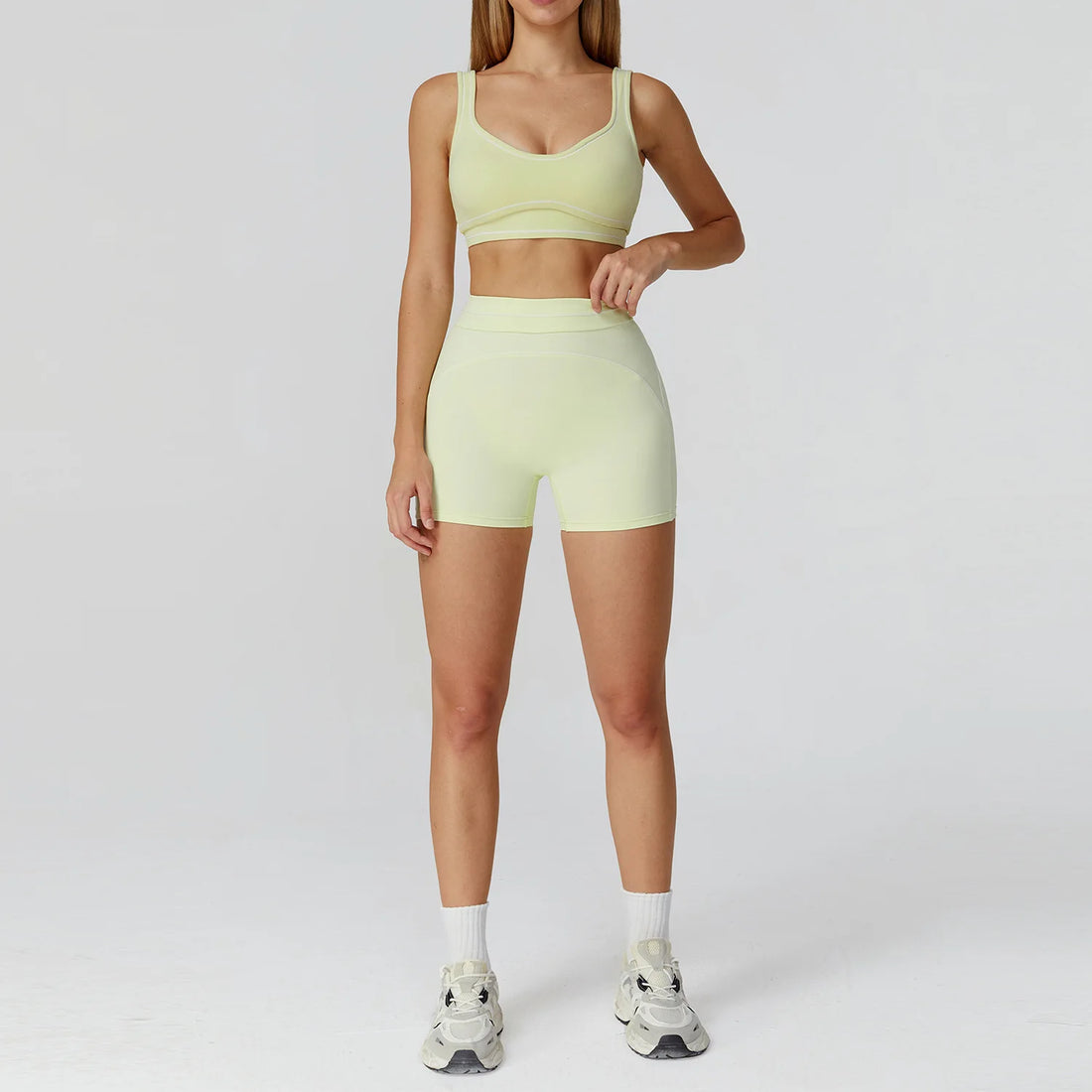 2PCS Yoga Set Gym Clothes Outdoor Sports Outfits Women Tracksuit Gym Fitness Suits Workout Long Sleeved Flared Pants Sportswear - ATFH