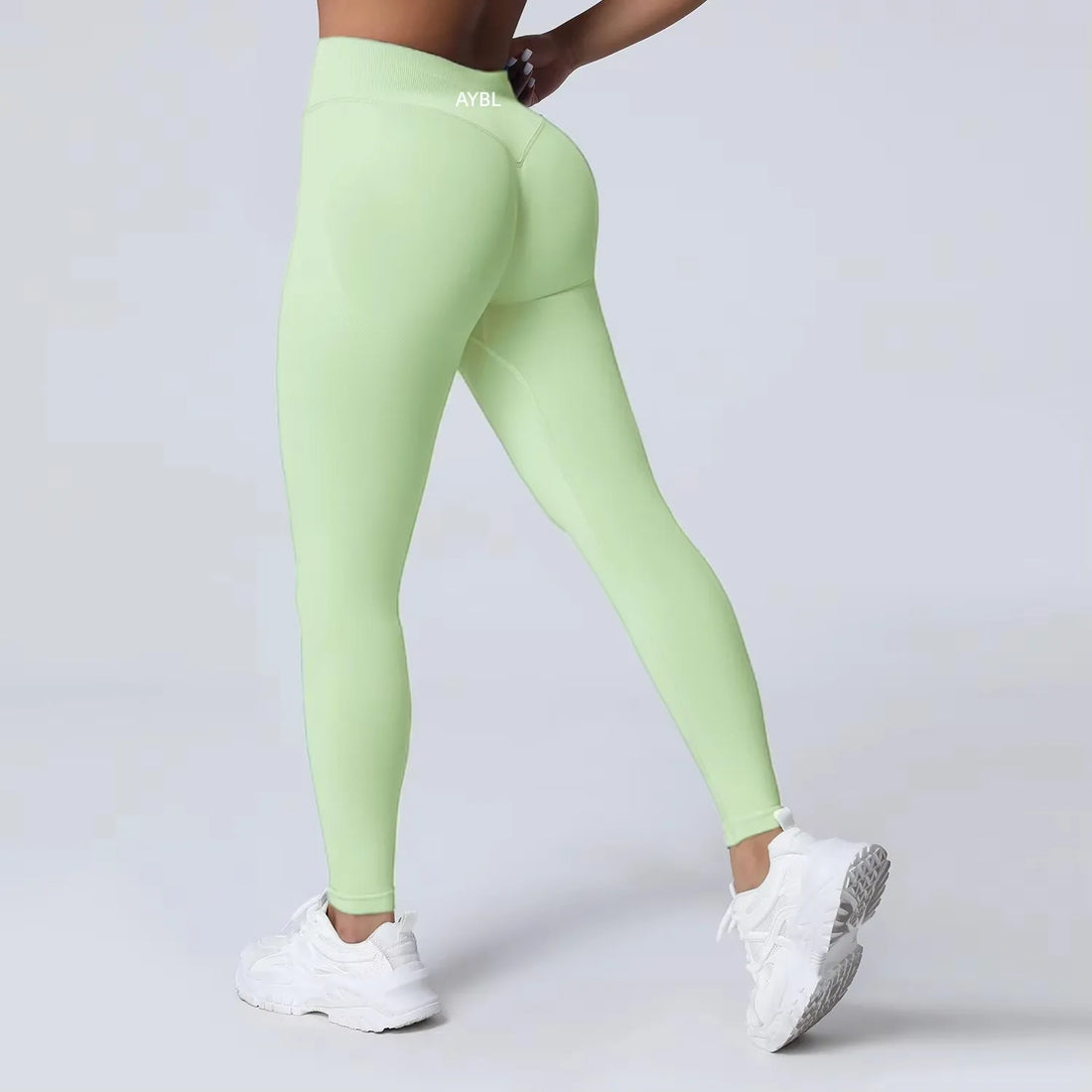 Trendy Yoga Leggings Women Seamless Sports Yoga Pants Low Ribbed Band Gym clothes Fitness Workout wear Scrunch Bum Tights - ATFH